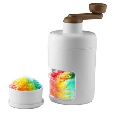 Imagem de AHOSOUTLY Máquina de Gelo Raspado, Máquina de Cone de Neve, Máquina de Raspadinha com Lâminas de Aço Inoxidável para Sorvete, Cone de Neve, Máquina de Coquetel, Kakigori, Bingsu, Barbeador Triturador