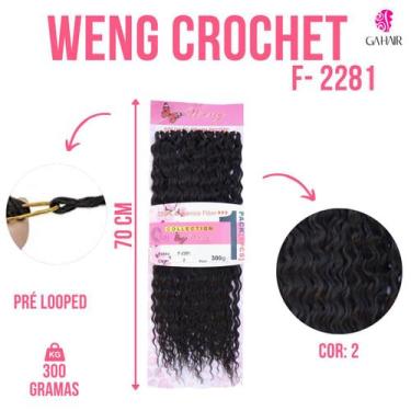 Imagem de Cabelo 100% Orgânico Cacheado Solto / Fio A Fio Para Crochet Braids  -