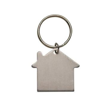 Imagem de Chaveiro Metal Plaquinha Formato De Casa Liso De Luxo - LUALKI STORE L