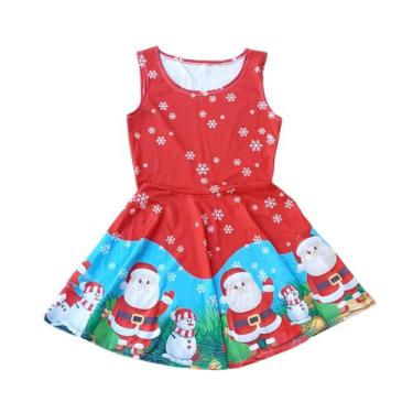 Imagem de Vestido Infantil Vermelho Natal Papai Noel Sob Encomenda - Bela Elena,