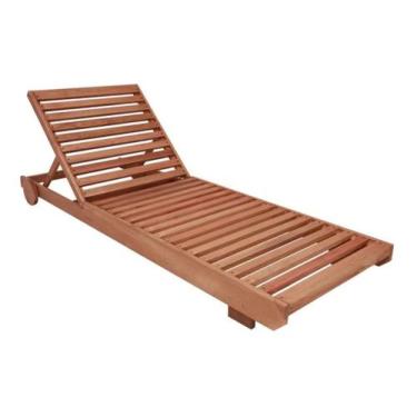 Imagem de Espreguiçadeira Verona de Madeira para Jardim e Piscina - ALF MÓVEIS