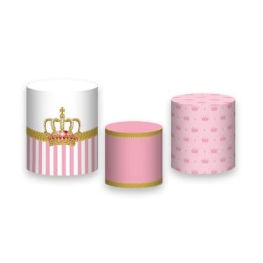 Imagem de Trio de Capas de Cilindro -  Ursinha Princesa Rosa Claro 031 - Via Cor