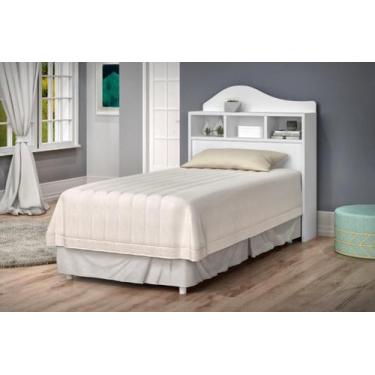 Imagem de Cabeceira para Box de 90cm IRLA Solteiro Retrô com Nichos Porta Objeto