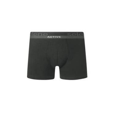Imagem de Cueca Boxer Selene 111880.001 Algodão T. P/EG, EG, 550, Preto