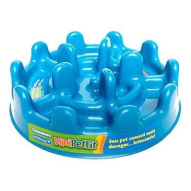 Imagem de Comedouro Lento para Cachorro cães e Gatos Mini Pet Fit Pet Games, Azu