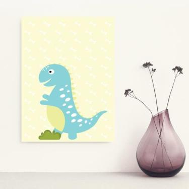 Imagem de Placa Decorativa MDF Infantil Dinossauro Baby Turquesa - Quartinhos