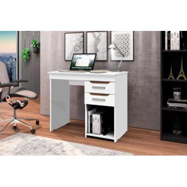 Imagem de Mesa / Escrivaninha VEN Para Estudo 2 Gavetas Cor Branco / Canela - RO