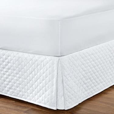 Imagem de Saia Cama Box Solteiro Matelada Branco - Enxovais Aquarela