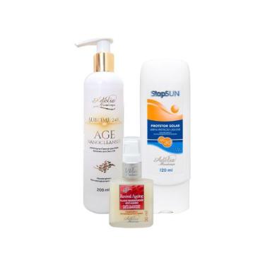 Imagem de Kit Facial Antiaging e Prevenção de Rugas - Adélia Mendonça, Incolor, 