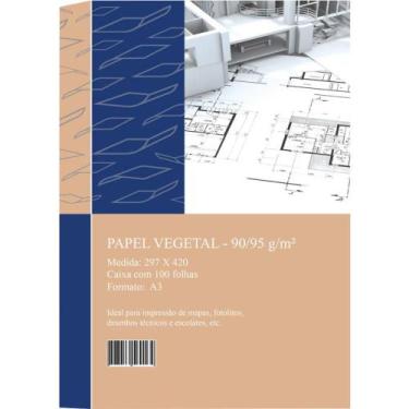 Imagem de Papel Vegetal A3 90/95G 297X420MM Caixa com 100 Unidades - Mares
