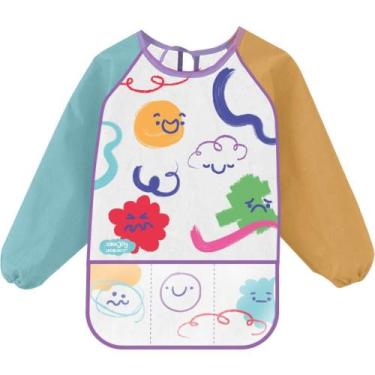 Imagem de Avental Escolar Decorado Color JOY Manga Comprida com Bolso - Leonora