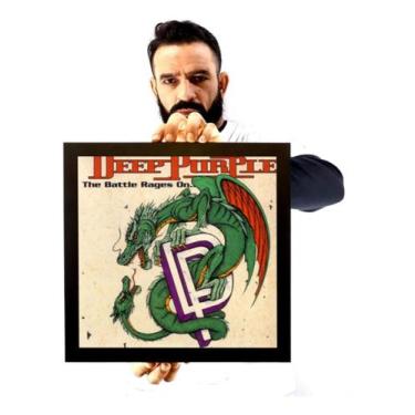 Imagem de Quadro Capa Disco Vinil Deep Purple The Battle Rages On - Fanarte