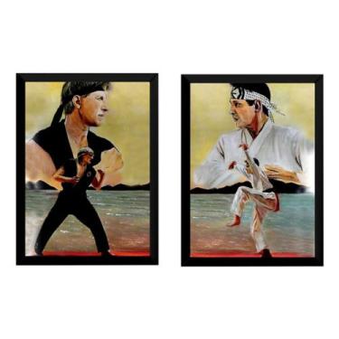 Imagem de Kit 2 Quadros Cobra Kai Vs Miyagi-do Arte Karatê Kid - Fanarte