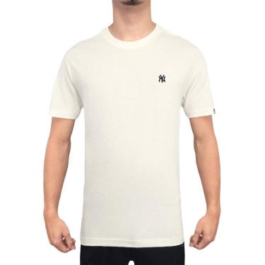 Imagem de Camiseta New Era New York Yankees Mini Logo Bordado Bege