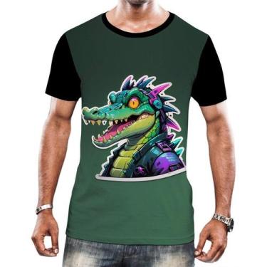Imagem de Camiseta Camisa Tshirt Animais Cyberpunk Crocodilo Jacaré HD - Enjoy S