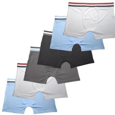 Imagem de Kit 6 Cuecas Boxer Adulto Masculina Microfibra Box Premium - Rupee, M,