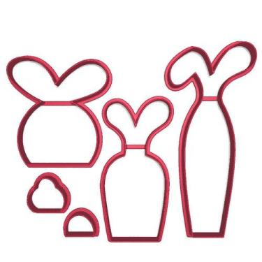 Imagem de Kit 3 cortadores Biscoito Coelho Páscoa Cute 11,8,6 - DOCE IMPRESSO, 1
