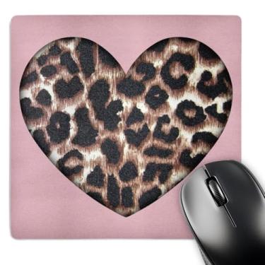 Imagem de 3dRose Mouse pad LLC 20 x 20 x 0,25 polegadas, estampa de leopardo rosa e marrom (mp_30869_1)
