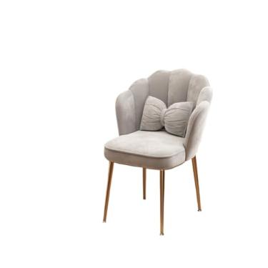 Imagem de Cadeira de escritório ergonômica Cloud Comfort - perfeita para uso doméstico e escritório (esponja confortável] pernas douradas - cinza claro [almofada borboleta])