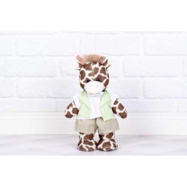 Imagem de PELUCIA SAFARI GIRAFA 20 CM PARA DECORÇÃO (xadrez de verde)