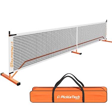 Imagem de PICKLETECH 4.0 Versão Slim Redes De Pickleball Portáteis Jogo Ao Ar Livre 22 Pés Pickleball Net-Usapa Regulamento Tamanho-Sistema De Rede De Bola De Pickle Com Bolsa De Transporte Para Entrada De Auto