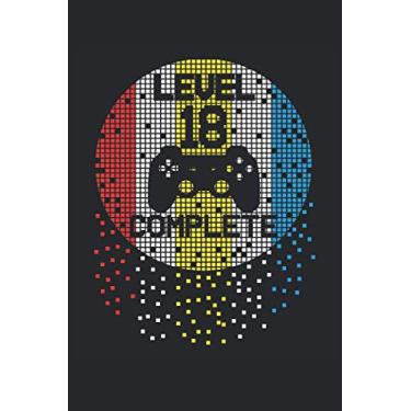 Imagem de 18. Geburtstag Level 18 Jahre Pixel 2003 Gamer Graphic Deko: NOTIZBUCH - Lustiges Geburtstags Geschenk, Nerd Gaming Geschenkidee - A5 (6x9) - 120 ... Planer, Geburtstag, Lustig, Kacheln, Jahrgang