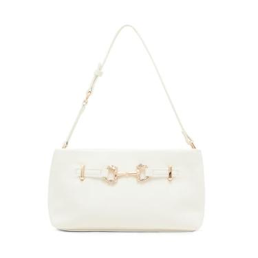 Imagem de Anne Klein Bolsa de ombro East West Crystal Horsebit, Anne White, Small