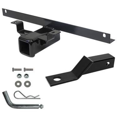 Imagem de Red Hawk HITCH-13 Engate de para-choque de aço revestido com pó preto resistente compatível com/substituição para carrinhos de golfe receptores DS de 5 cm