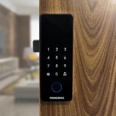 Imagem de Fechadura Digital Eletrônica Primebras Athenas Madeira