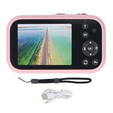 Imagem de Câmera Digital, Imagens Com Qualidade de 48 Mp e Vídeos Com Qualidade FHD 1080p Câmera Infantil Modo Burst Modo Selfie Gravação Com Temporizador Câmera Pequena Compacta para (PINK)
