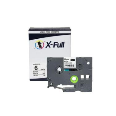 Imagem de Fita Compatível  Rotulador Brother Tze-211 6mm Preto/branco - IMPORTED