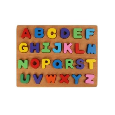 Imagem de Brinquedo Educativo de Madeira Letras - Alfabetização Brincando - DZG 
