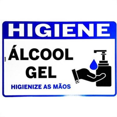 Imagem de Placa Look 20X30Cm (Alcool Gel Horizontal) - Kit C/5 Pecas