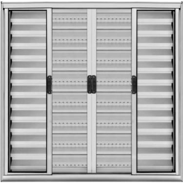 Imagem de Veneziana 6 folhas 1,20 x 1,20 alumínio brilhante - Alfa Esquadrias, Ú