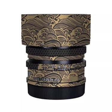 Imagem de Adesivo de lente de câmera antiarranhões para Sigma 45 mm F2.8 DG DN Apto para Sony Mount Camera Coat Wrap Película protetora de corpo Capa protetora 1:2.8 45 2.8 (ouro wave)