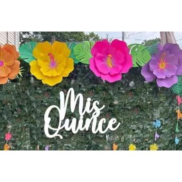 Imagem de Placa de festa de aniversário de marmelo Mis de madeira, faixa de feliz aniversário, Hello 15, decorações de festa de aniversário de 15 anos, cenário de festa de aniversário