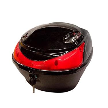 Imagem de Mala de viagem para motocicleta, grande capacidade, estojo de armazenamento com trava de porta-malas para motocicleta e scooter (preto)
