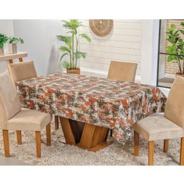 Imagem de Toalha de Mesa 4 Lugares Impermeável Estilo Laranja Valle Enxovais, Qu