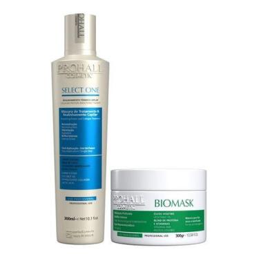 Imagem de Progressiva Select One 300ml + Máscara Biomask 300g Prohall - Prohall 