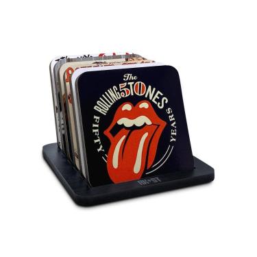 Imagem de Kit Porta Copos Banda Rolling Stones Rock Clássico Rockspot