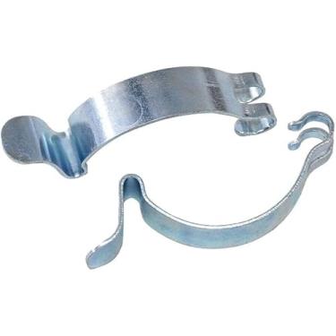 Imagem de 2 peças de aço inoxidável prata limpador de filtro de ar de carro caixa tampa grampo de mola para filtros de ar de carro, clipes de filtro de ar, filtros de ar de substituição automotiva