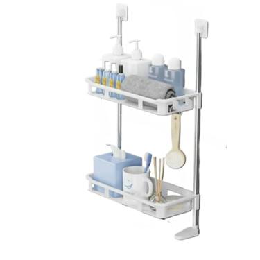 Imagem de Organizador banheiro Organizador Banheiro Cozinha Prateleira 3 Andares Plástico Rígido Rack Organizador de Banheiro(Com 2)