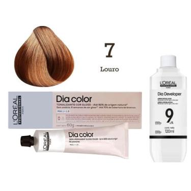 Imagem de Tonalizante Dia Color 7 Louro + Emulsão Reveladora 9v  L'Oréal Profess
