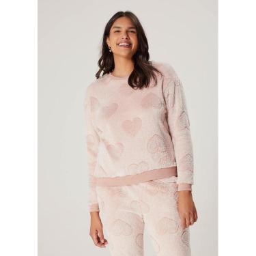 Imagem de Pijama Feminino Hering Longo Estampado Em Fleece KG4F1BSI-Feminino