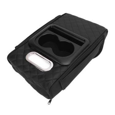 Imagem de Almofada para apoio de braço do console central do carro, Caixa de apoio de braço automotivo de espuma viscoelástica com porta-copos e caixa de lenços de papel para SUVs e carros
