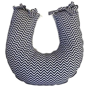 Imagem de Almofada de Amamentação Capa Removivél - Chevron Preto - Jandis Baby E
