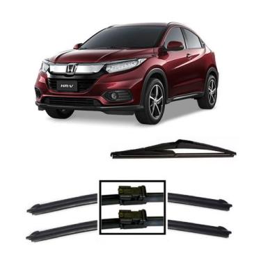 Imagem de Kit 3 Palhetas Limpador Parabrisa Dianteiro + Traseiro Honda Hrv 2018 