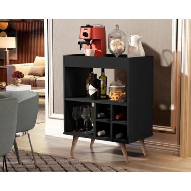 Imagem de Buffet Aparador Barzinho Cantinho Do Café Retrô Com Adega Nicho E Prat