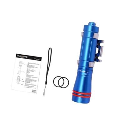 Imagem de Colaxi a lanterna de mergulho LED Tocha de acampamento super brilhante liga de alumínio subaquática Luz de mergulho para escalada de mergulho para mergulho, Azul