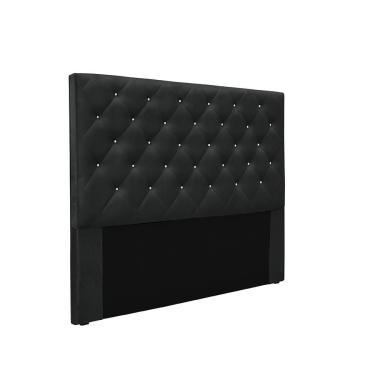 Imagem de Cabeceira Queen Tânia Veludo Preta